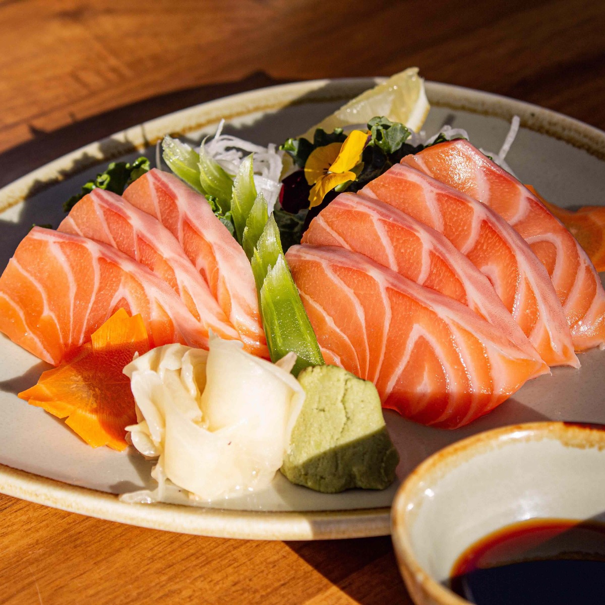 Salmon sashimi